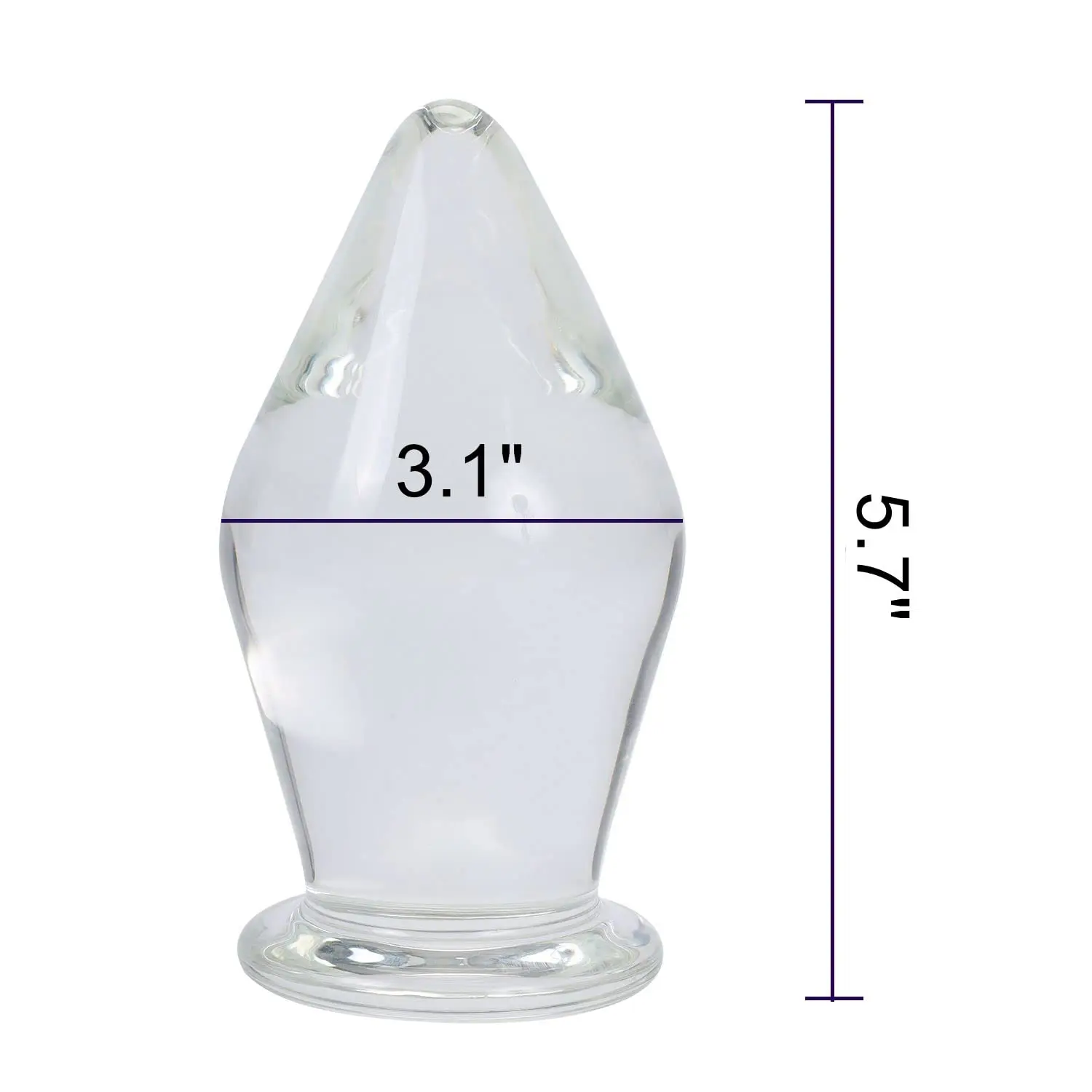 Epichao 큰 머리 유리 엉덩이 플러그 크리스탈 플러그 부랑자 플러그 폭탄 플러그 트레이너 확장 훈련 섹스 토이 (XL)