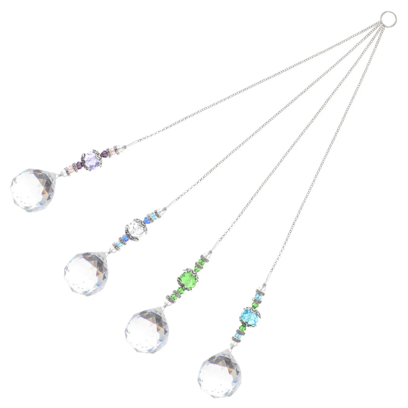 

4 Pcs Pendant Gifts Hanging nament Home Decoration Sun Catcher Window Crystal Sun Catcher For Windows Crystal Suncatcher