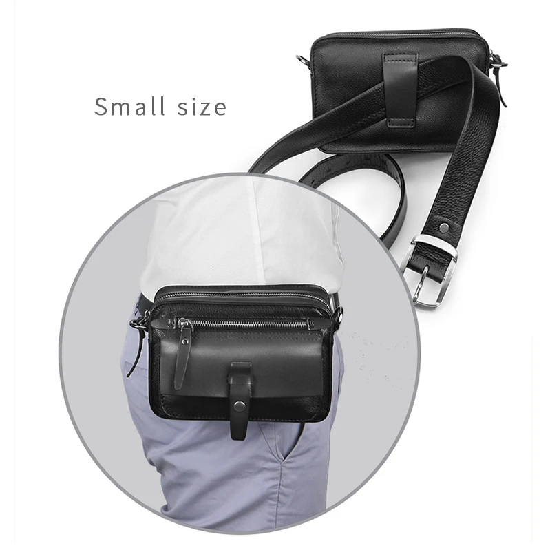 Echt leder kleine Umhängetasche für Frauen Männer Riemen Schulter Handtasche Geldbörse Kamera tasche mit Kreditkarten schlitzen – Detail 2