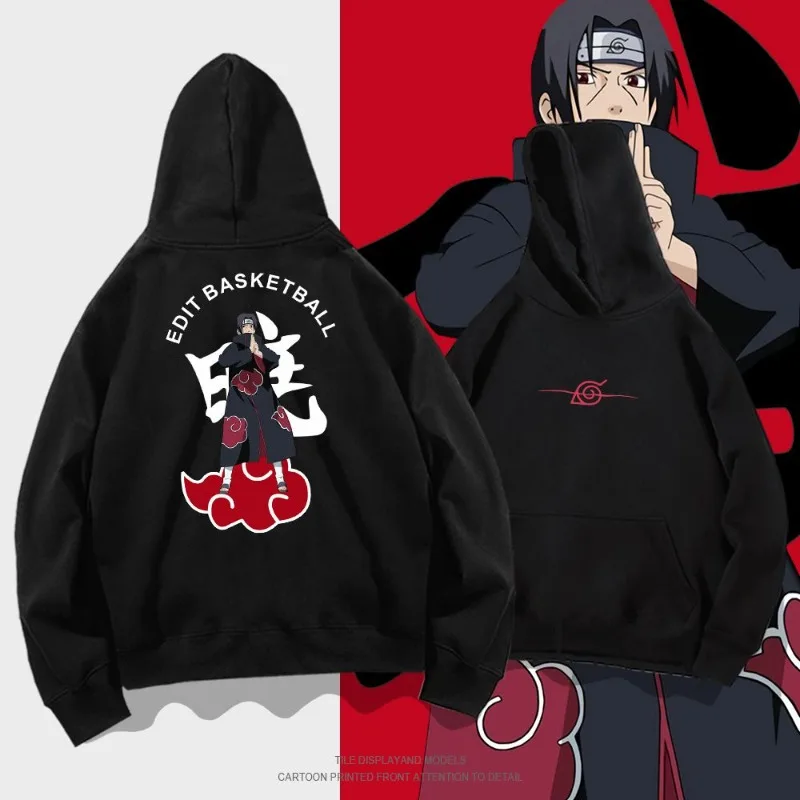 

Свитер с капюшоном Naruto Shinobu Yuchiba, мужская и женская толстовка с длинными рукавами, повседневная свободная одежда, осенне-зимняя куртка