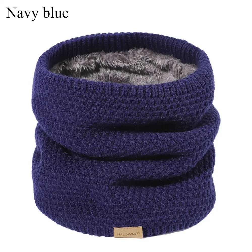 Moda engrossado forro pescoço gaiter malha manter quente tubo de esqui cachecol meia máscara facial inverno