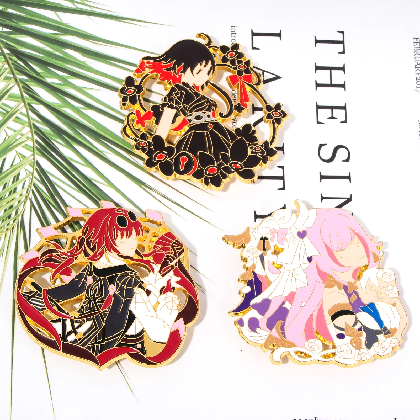 Anime Game Honkai Star Rail spilla smaltata Kafka Elysia Seele Figure Badge Pins fan regalo puntelli Cosplay per uomo donna borsa gioielli