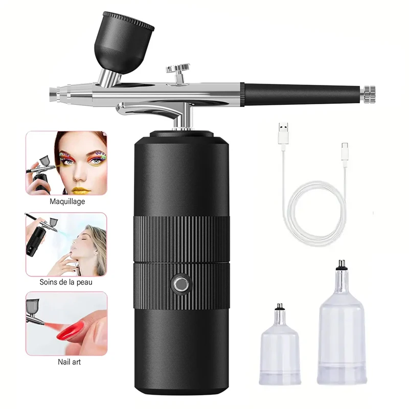

Oxygen Spray Mini Air Compressor Kit Air Brush Spray Nail Tattoo Process Nano Spray Nail Spray Tool