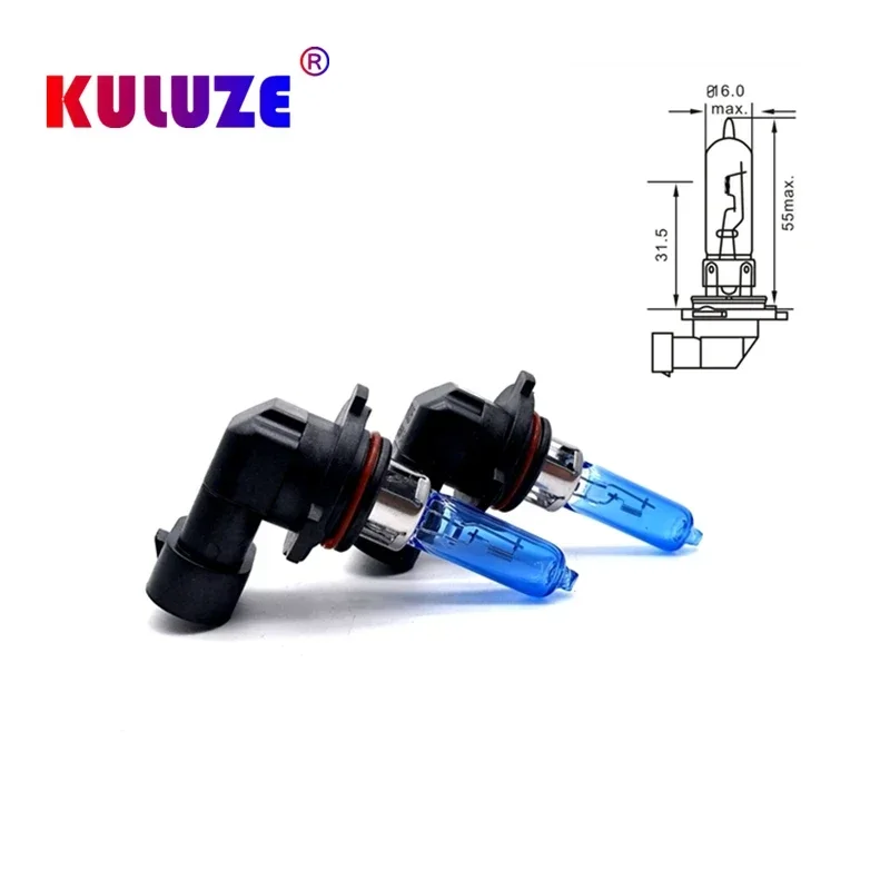 10Pcs HB3 5500K Car Headlight 12V65W Super White High Beam 9005 P20d 100W Halogen Bulbs High Quality Quartz Car Lamp