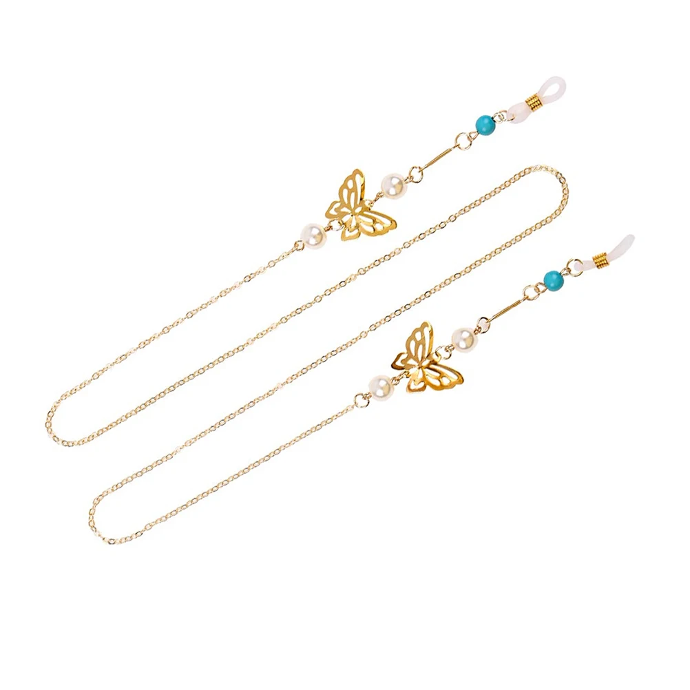 

Eyeglass Chain Non slip Golden Eyewear Rope Glasses Strap Holder Butterfly Eyeglasses Accessories Travel Outdoor