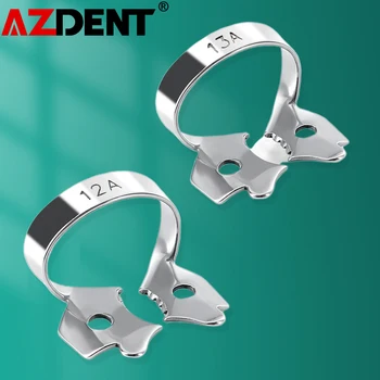 1Pcs Azdent 치과 고무 댐 클램프 스테인레스 스틸 Endodontic 복원 배리어 클립 치과 Ortho 재료 실험실 도구