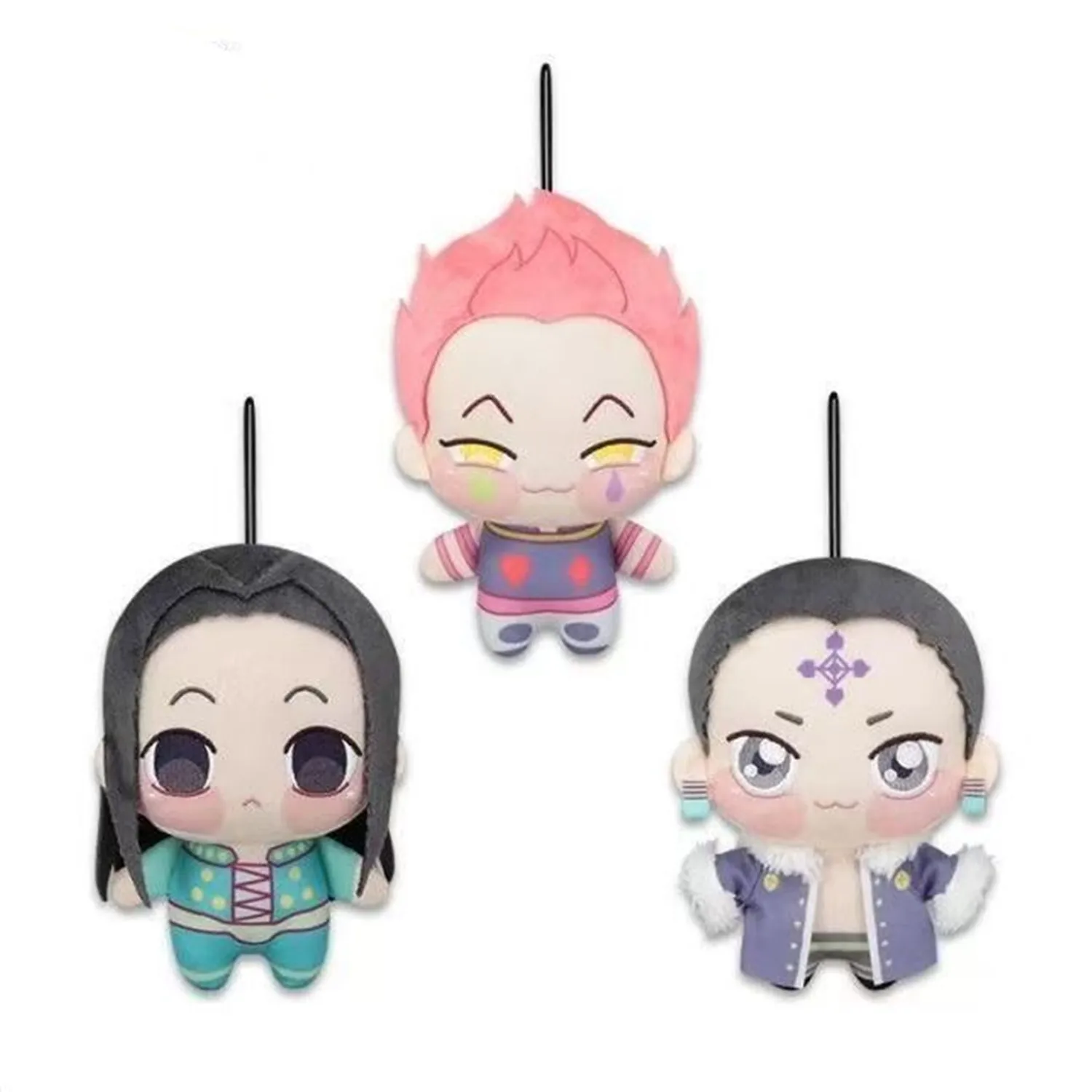 

New Anime HUNTER×HUNTER Hisoka Illumi Chrollo Plush Key chains Kids Stuffed Toys Small Pandent For Children Gifts 10CM