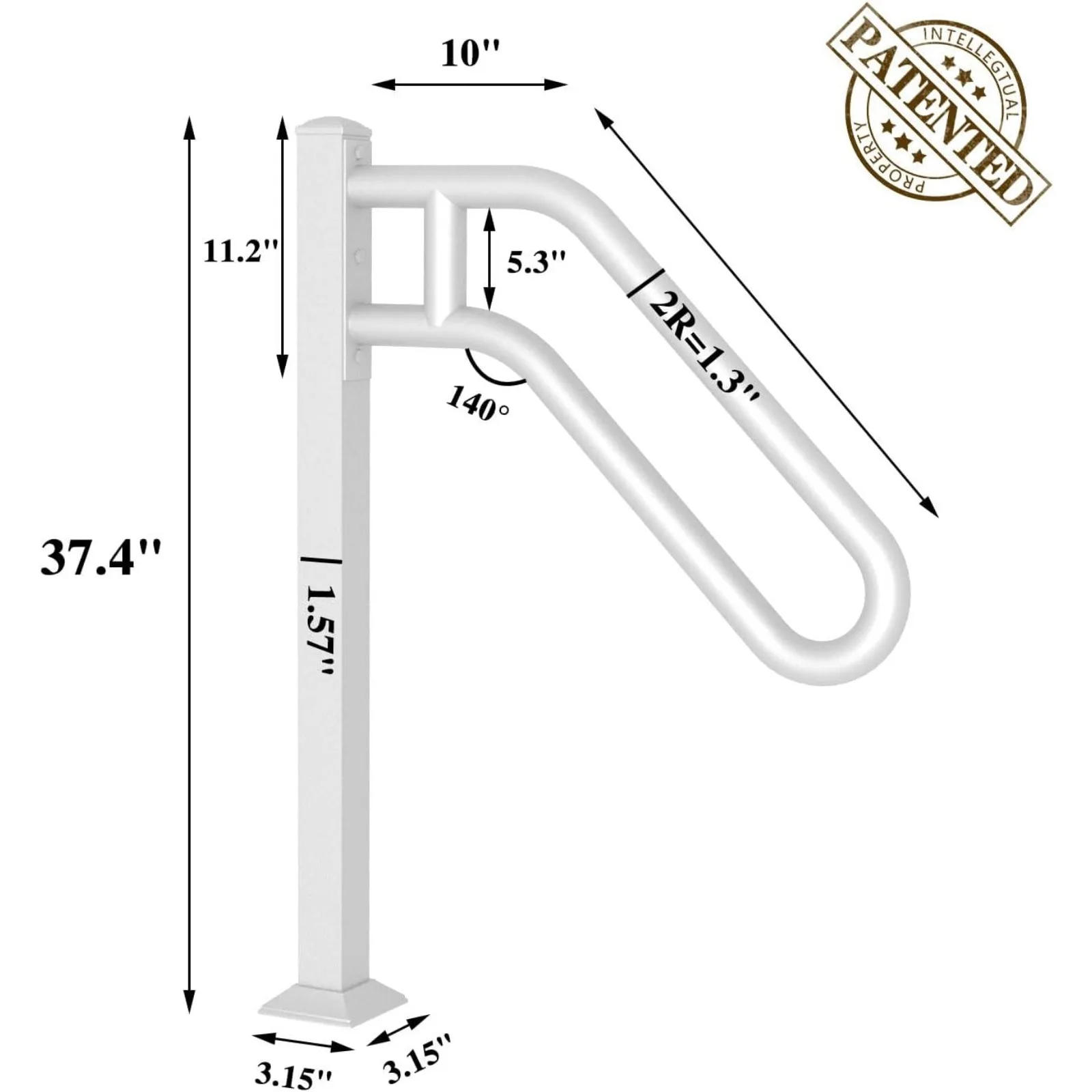 US Single Post Wrought Iron Handrails, US 32 \