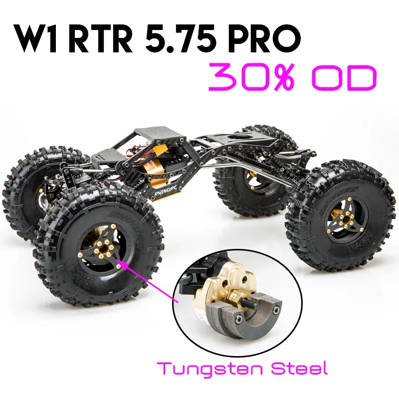 Rhino W1 RTR Chassis 317mm 1/10 Pro Shafty Crawler Rig with MOZA 2.2 Inch Tires with Tungsten Steel