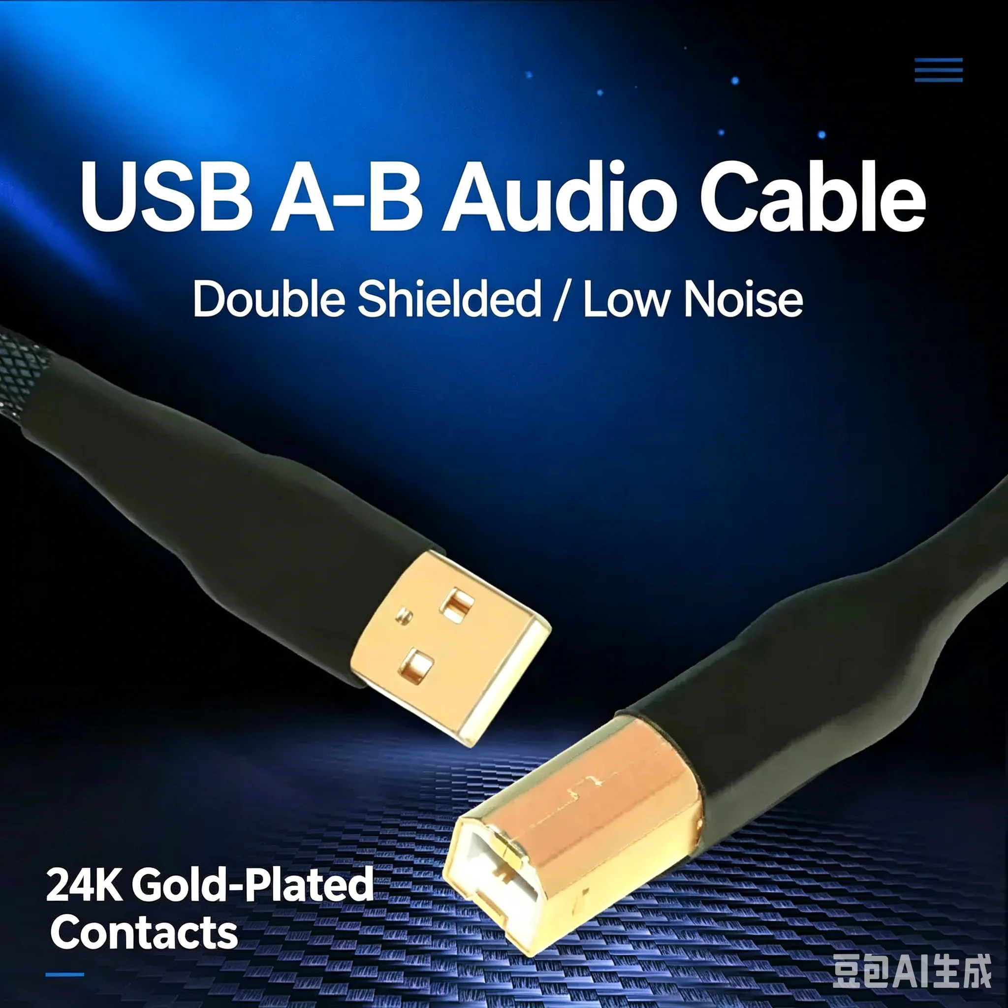 Suitable for Computer Sound Card Mixer DAC G01 USB A to B Audio Cable Hi-Fi Decoder Cord