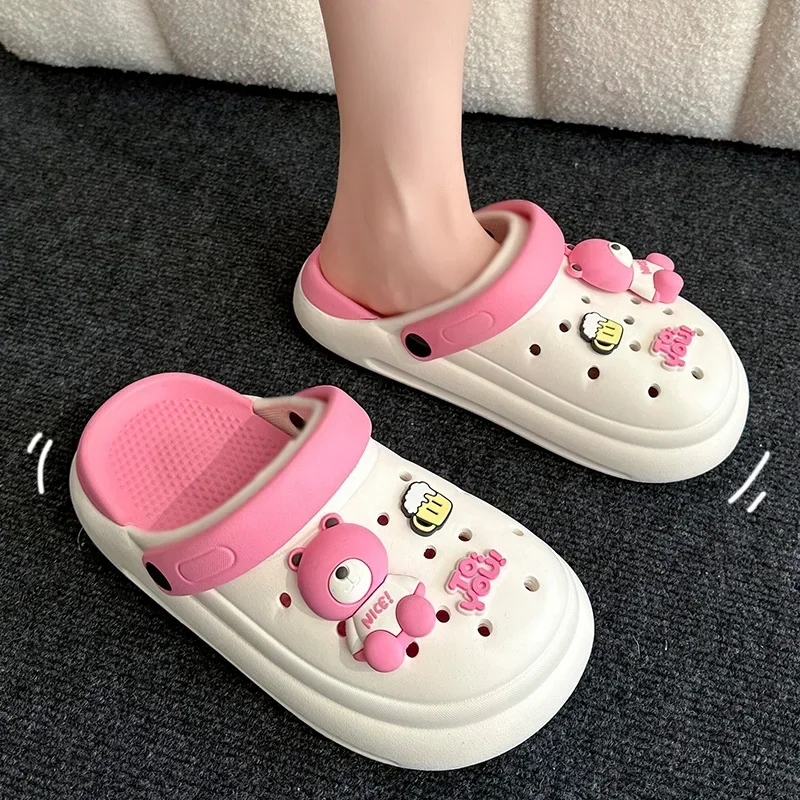 Summer Cartoon Cute Women Slippers Indoor Home Casual Soft Soled Slides Shoes Outdoor Comfortable Clogs Sandals