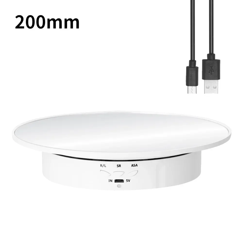 Electric 360Degree Rotating Display Motorised Stand Three Speeds Turntable Rotating Holder USB Supply Rotating Shooting