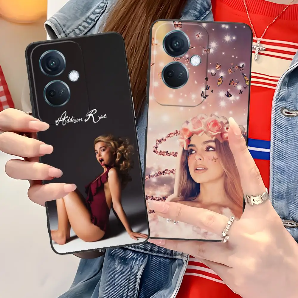 Addison Rae حافظة هاتف محمول ل ممن لهم رينو 14 13 12 11 10 9 8 7 6 5 F T Pro 5G غطاء الطباعة الملونة غطاء جميل الهاتف الذكي #5