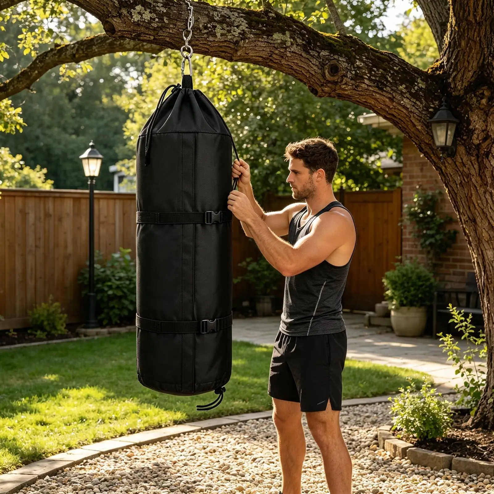 Punching Bag Dust Cover Dustproof Weather Resistant Fully protect suspended punching bag with chain cover drawstring