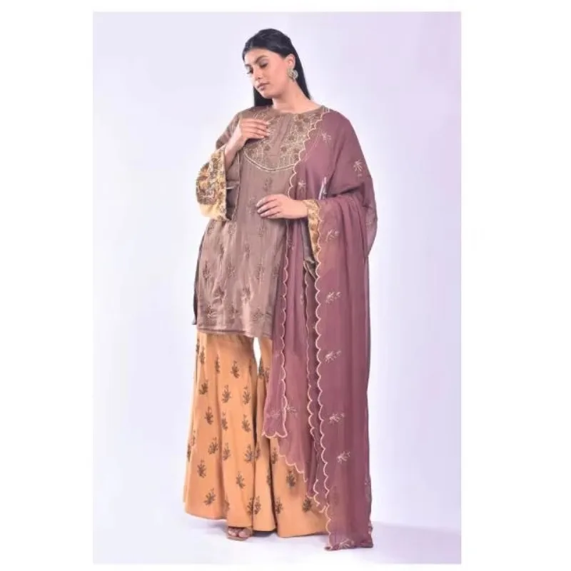 Wholesale Strapless Plain Dyed Eco-Friendly 100% Cotton Heeramandi Kurta & Plazo Set Royal Look For Women Ethnic Fashion Lines