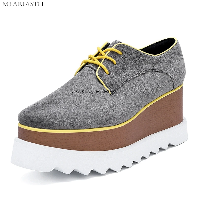 2024 Echt Leer Vrouwen Gevulkaniseerd Schoenen Lederen Platform 8 Cm Wig Hoge Hakken Witte Schoenen Lace Up Verhogen Casual Schoenen