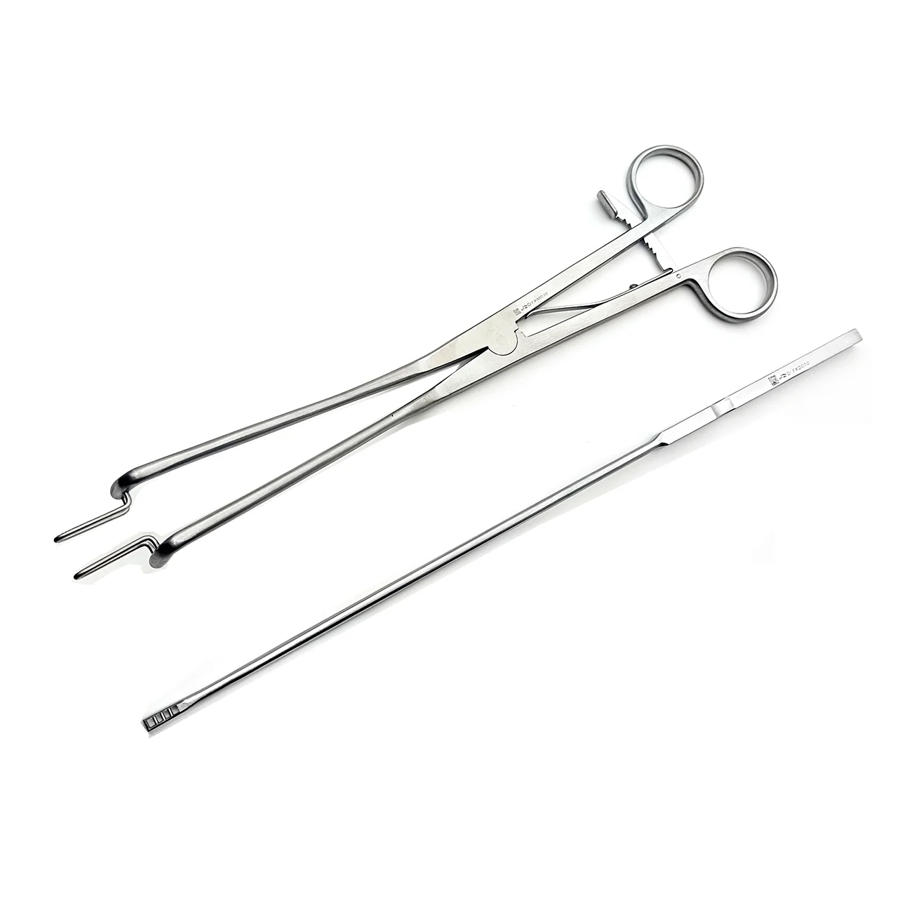 Pince de dilatation cervicale incurvée, Fxm030, 27cm, forceps de dilatation cervicale, grattage cervical, gynécologie