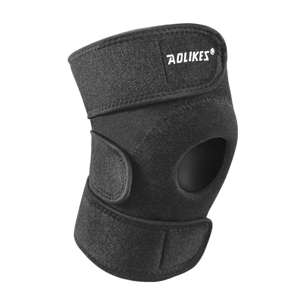 1PCS Adjustable Elastic Knee Support Brace Kneepad Patella Knee Pads Hole Sports Kneepad Safety Guard Strap For Running