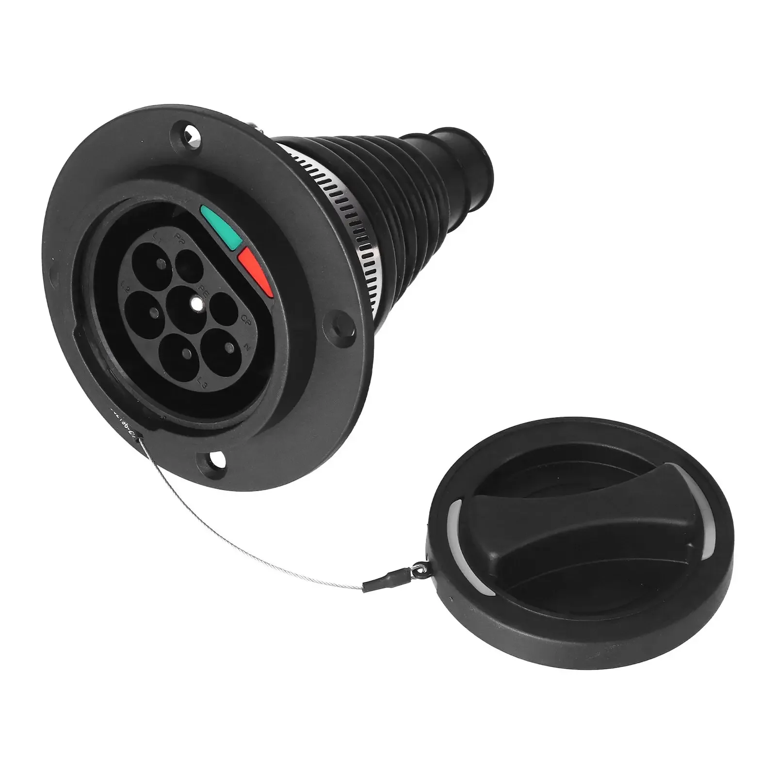 Prise de charge EV Type2 16/32A 1/3 phases IEC 62196-2 chargeur de protection IP54 mâle