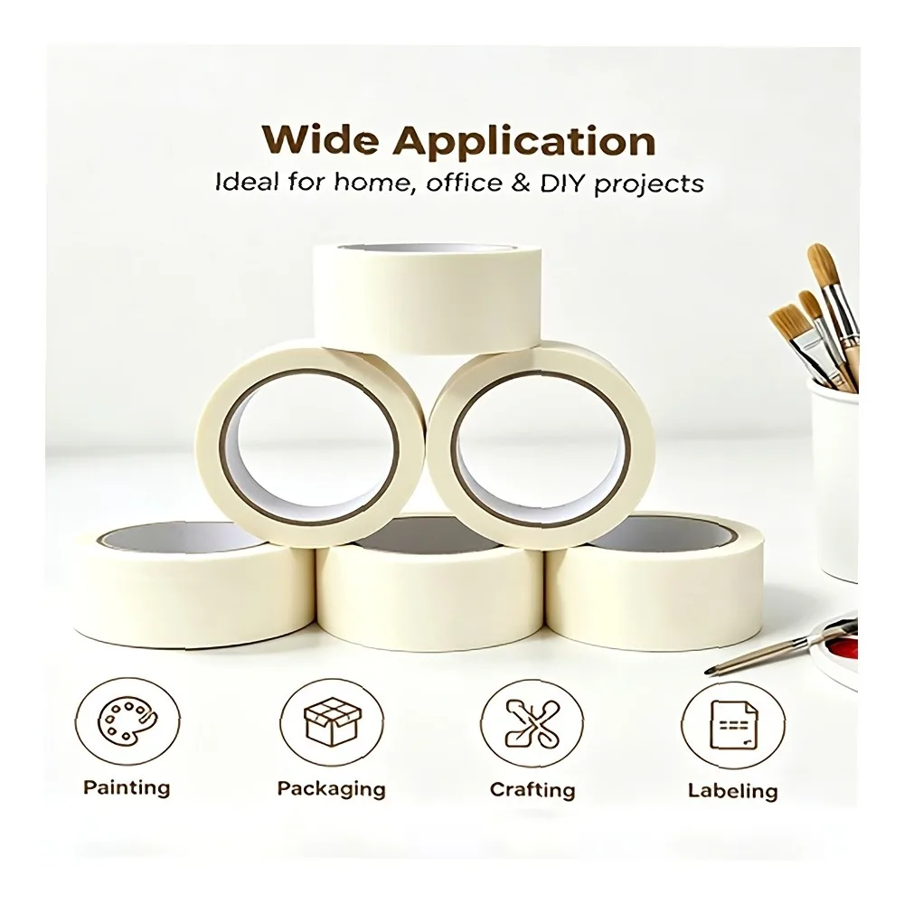 6 Rolls White Masking Tape 1.18