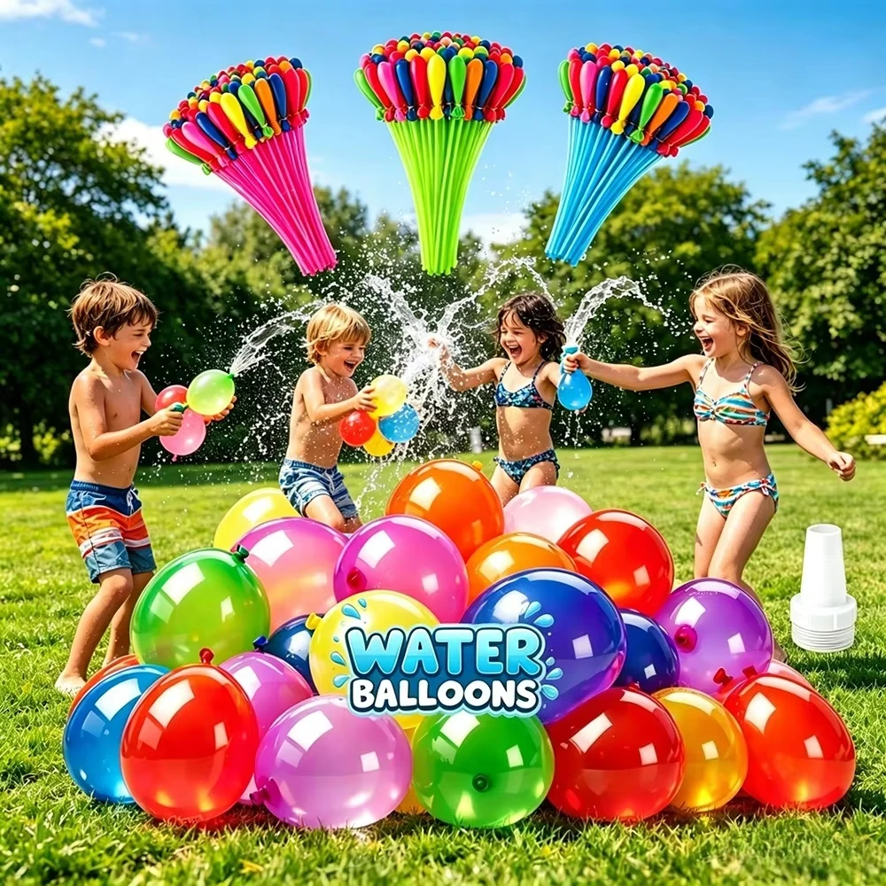 111 Globos de Agua de Llenado Automático, Bombas de Agua de Llenado Rápido, Globos Divertidos con Auto-Llenado, para Niños, Actividades de Verano al Aire Libre, Recuerdos de Fiesta
