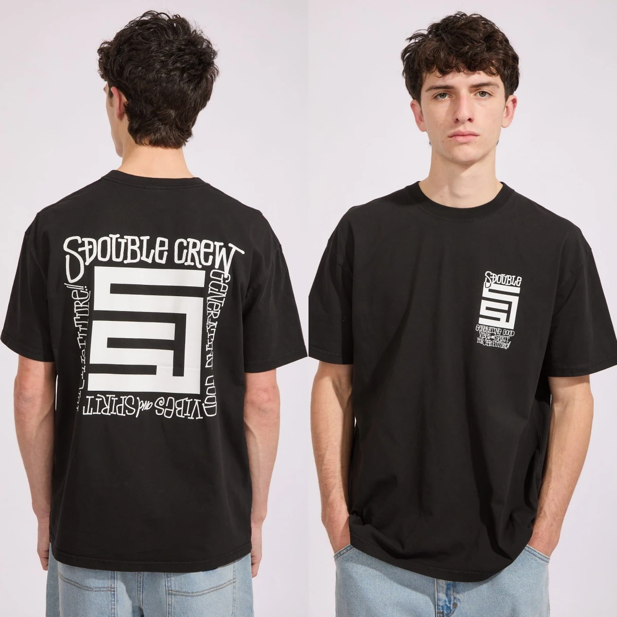 Streetwear Brand Generator - Zwart Generating DOUBLE Skateboard Surfing Street