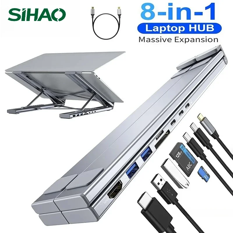 base-de-conexion-universal-usb-c-soporte-para-portatiles-y-tabletas-8-en-1-adaptador-de-concentrador-tipo-c-plegable-base-multipuerto-de-conexion-directa