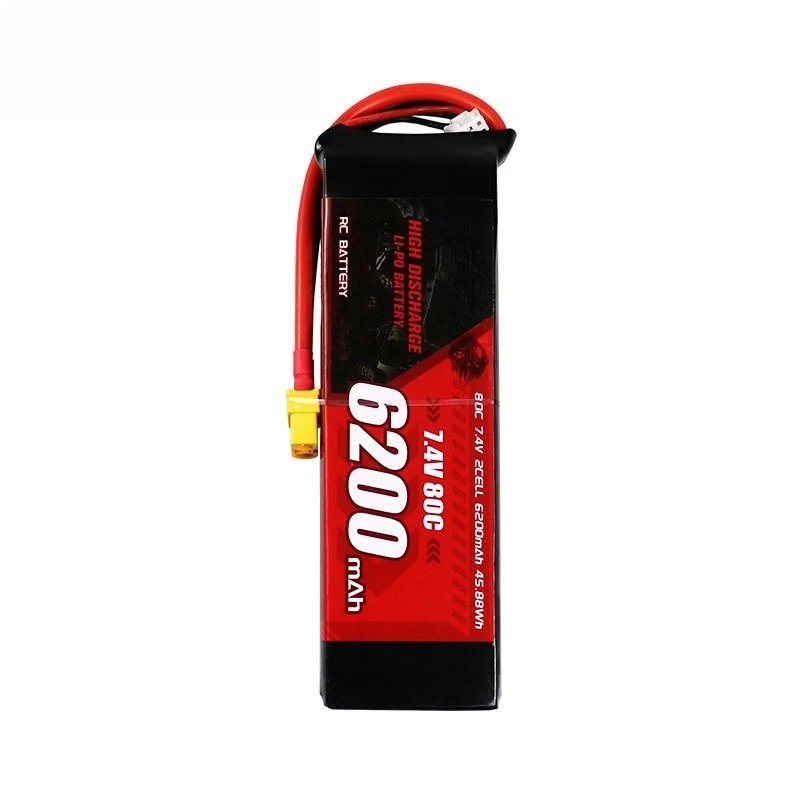 For BT Beit RC Car Battery 6200mah 80C 7.4V/2S/ Model Car Rechargeable Battery