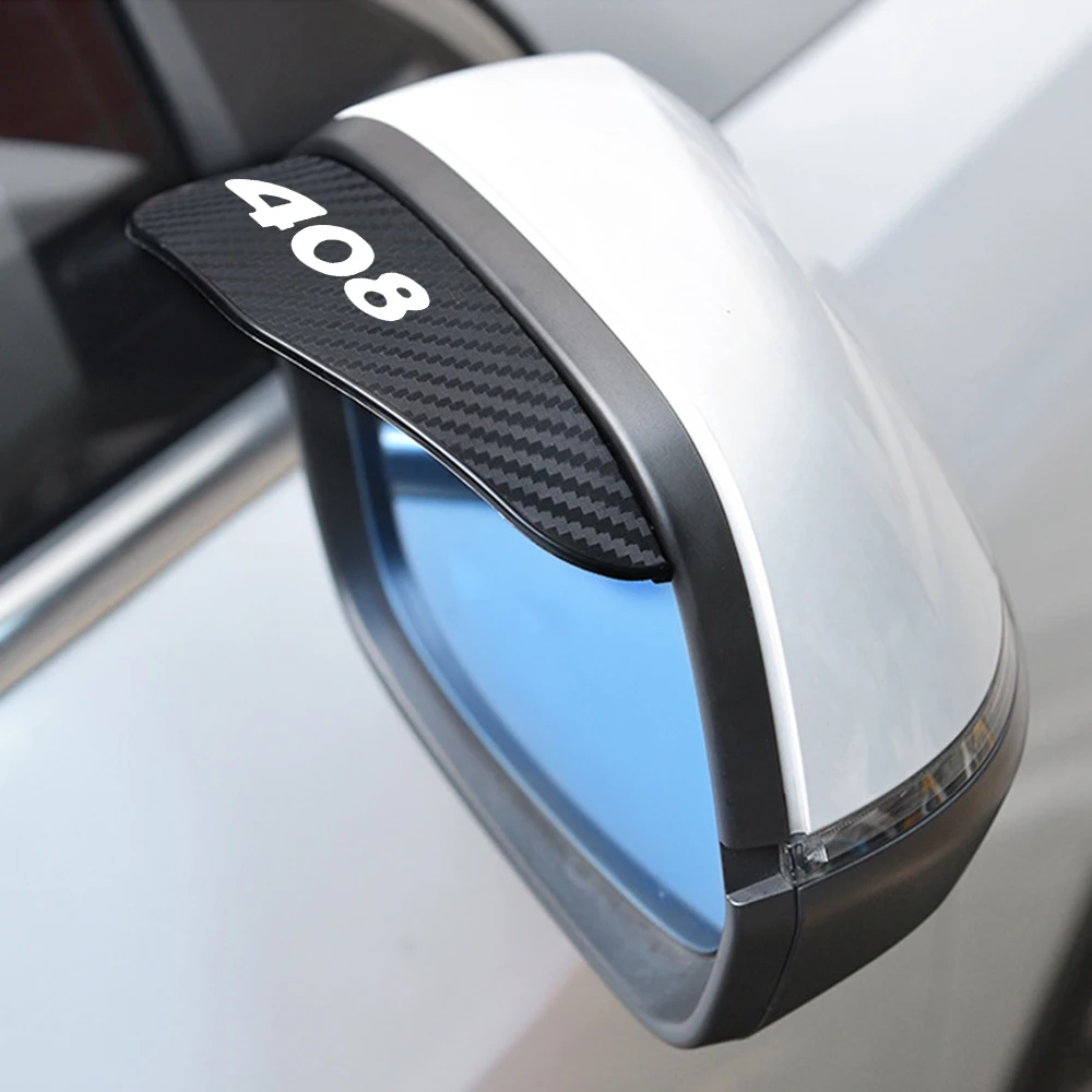 Car Rear view Mirror sticker rain eyebrow weatherstrip auto mirror For Peugeot 206 307 308 408 3008 car accessories