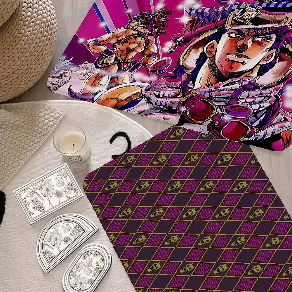Anime JoJos Bizarre Adventure Kitchen Mat Kids Room Bedroom Decoration Balcony Anti-Slip Doormat Living Room Alfombra