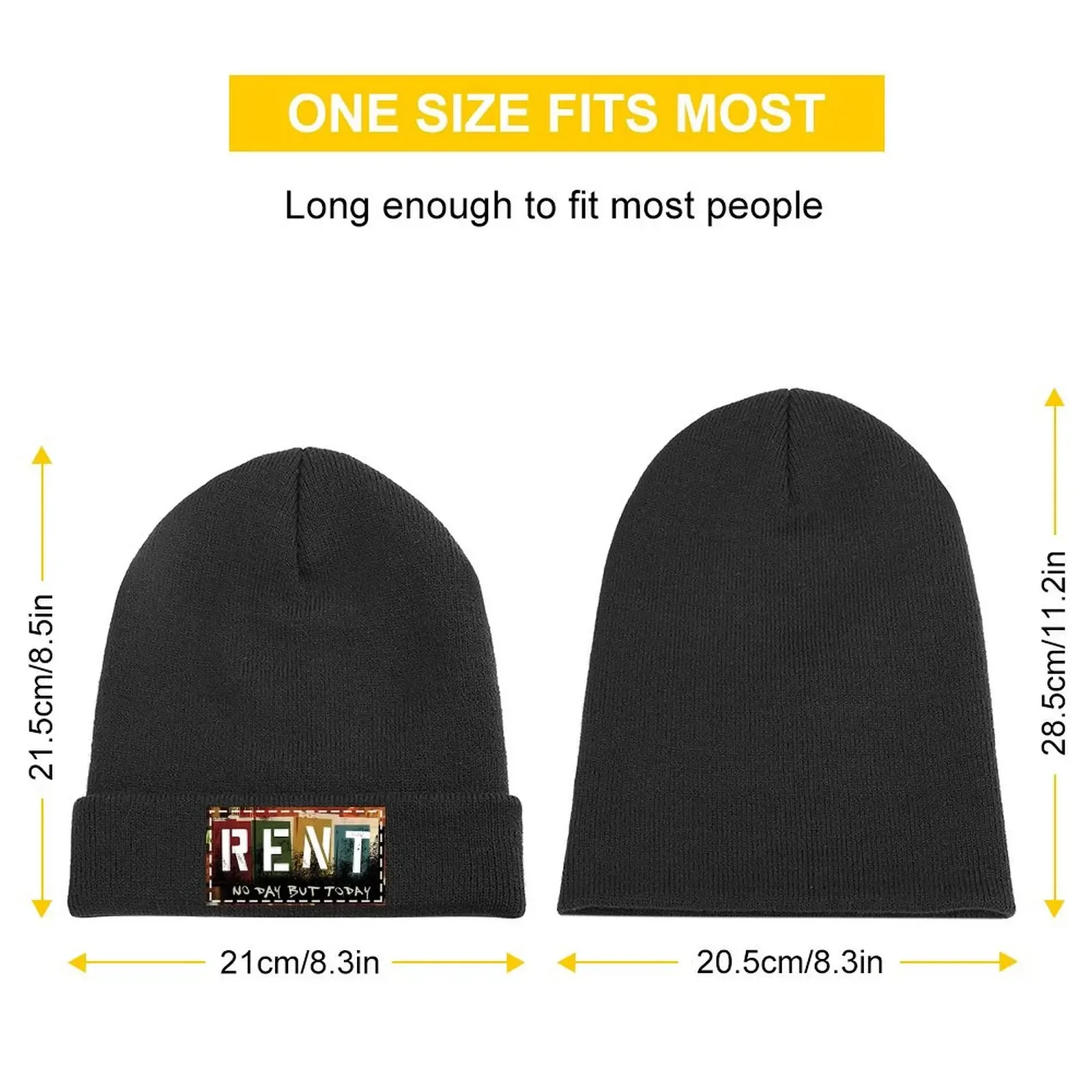 RENT music logo Knitted Cap Golf Cap Mountaineering black Trucker Cap Golf Wear Men Women's