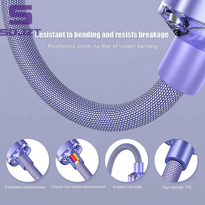 120W 6A Fast Charge USB Type C Quick Charge Cable For Phone Fast Charging Cable Data Cables Charger Wire 0.25/1/1.5/2M