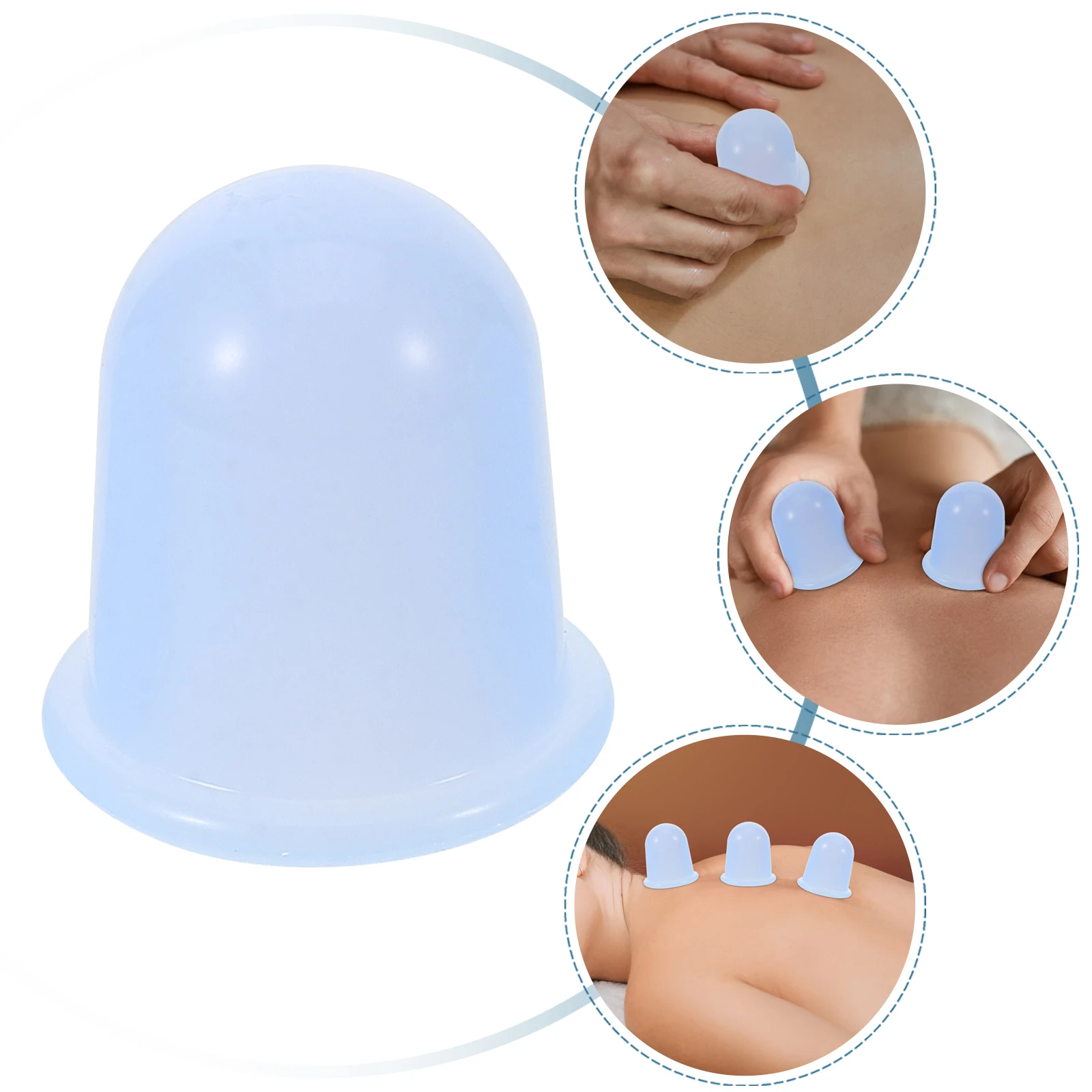 

4pcs Silicone Cupping Massage Cups Blue Vacuum Device Body Muscle Relaxation Anti Cellulite Suction Massager Portable Moisture