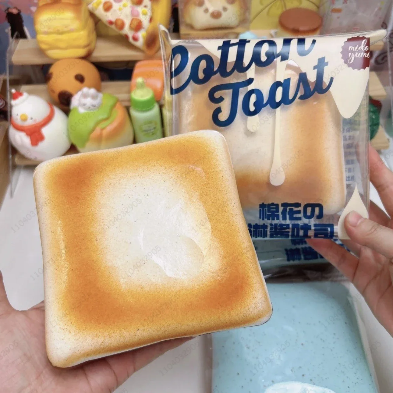 Sticky Toast Squishy Slow Rising Marshmallow Toast Grilled Pudding Bread Soft Tender Fidget Toy Anti Stress Release Hand Relax