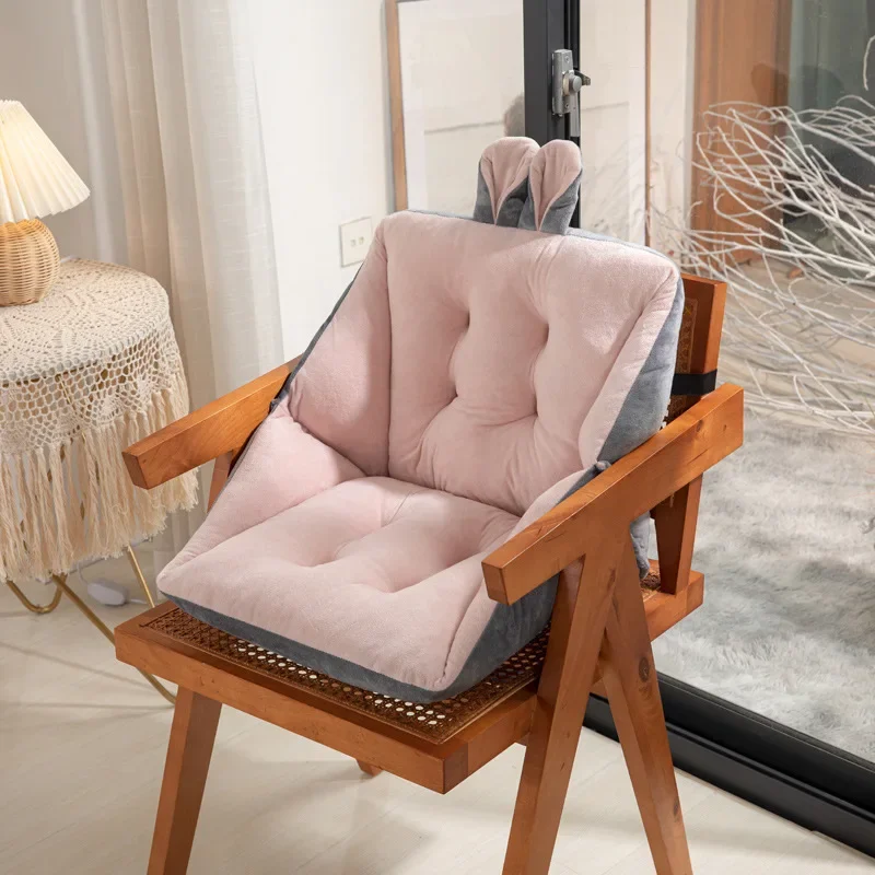 New Semi enclosed seat cushion thickened winter office chair backrest cushion backrest integrated single seat buttocks cushion