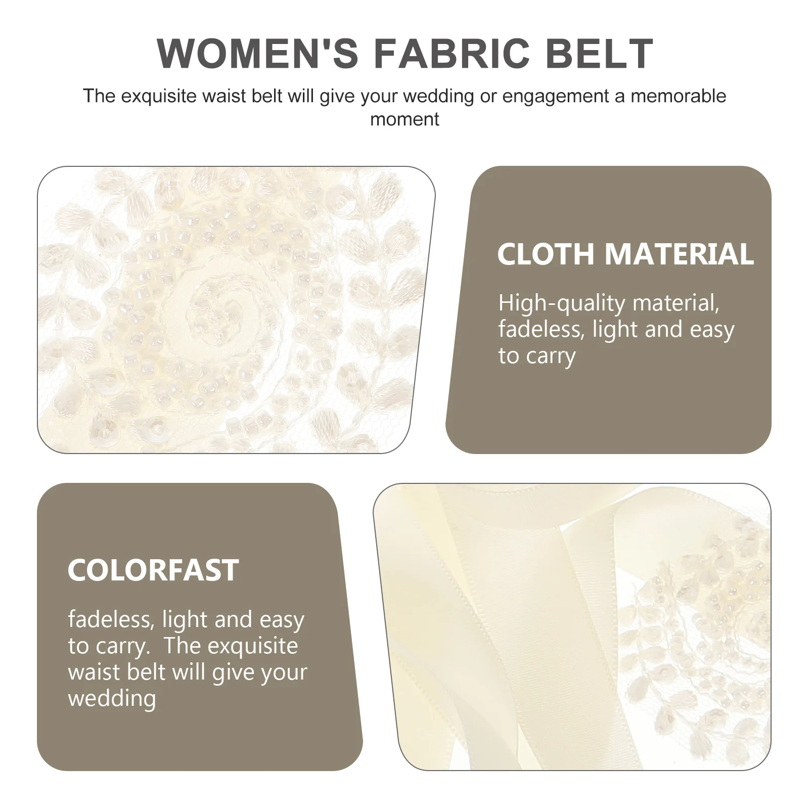 

Lace Flower Waist Decoration Bridal Wedding Belt Sash Dress for Bride Belts Department