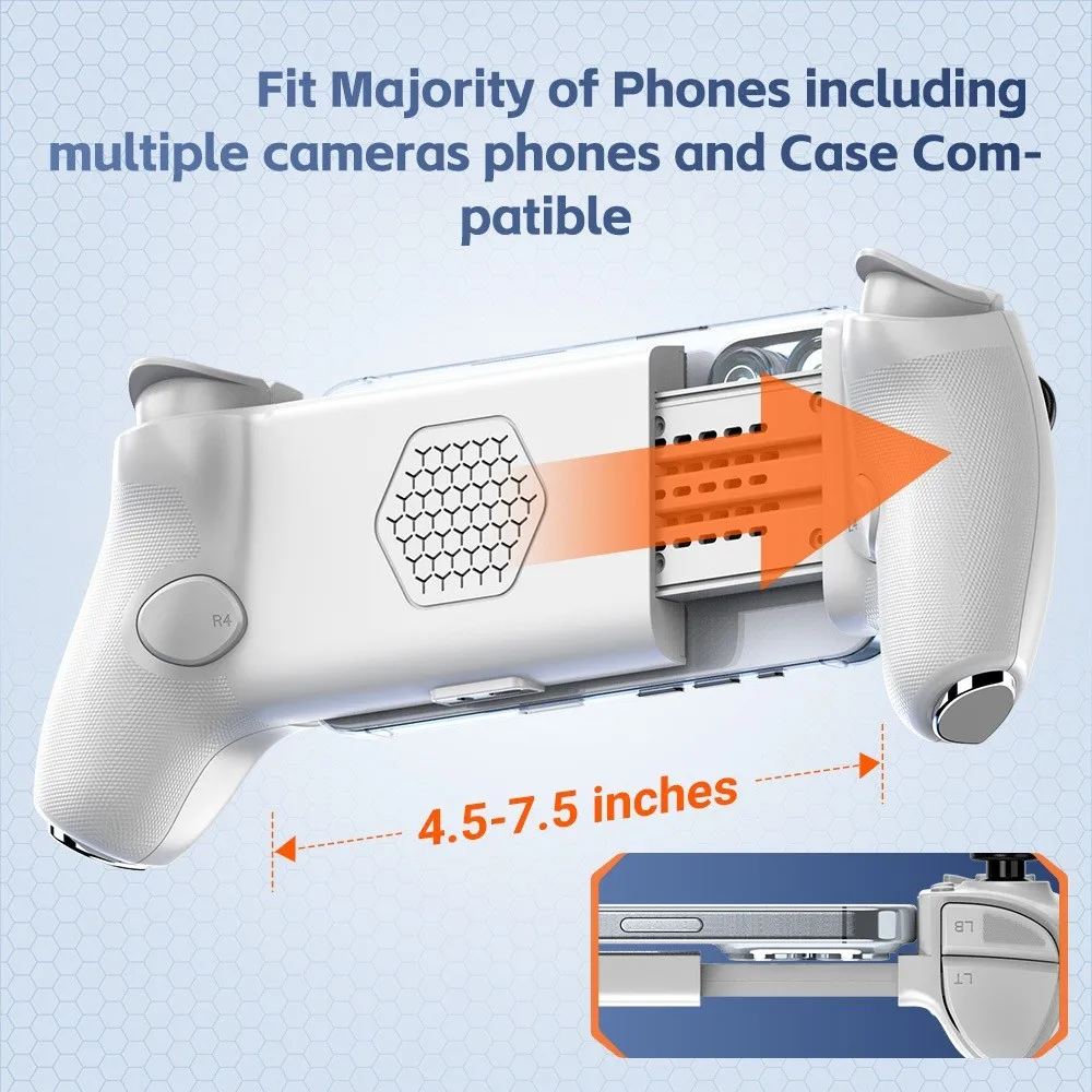 Gamwing AoBing Max وحدة تحكم ألعاب الهاتف المحمول Gamepad Joystick Type-C سلكية وBT متوافقة مع Android وiOS والكمبيوتر الشخصي والمفتاح