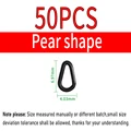 50 piezas de anillos de pera