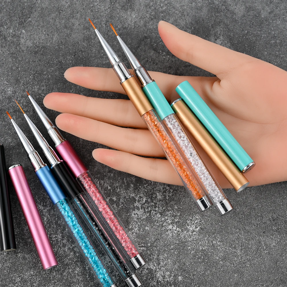 1/5 pz professionale Nail Art Liner pennello fai da te acrilico francese disegno penna UV Gel pennelli pittura penna Manicure accessori strumenti #