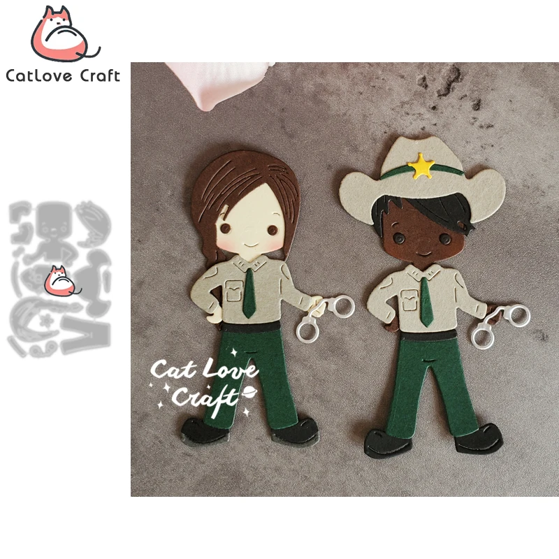 Металлические Вырубные штампы Catlove для шерифа, полицейских, мальчиков и девочек, вырубные карточки, ремесло, тиснение, новинка 2023