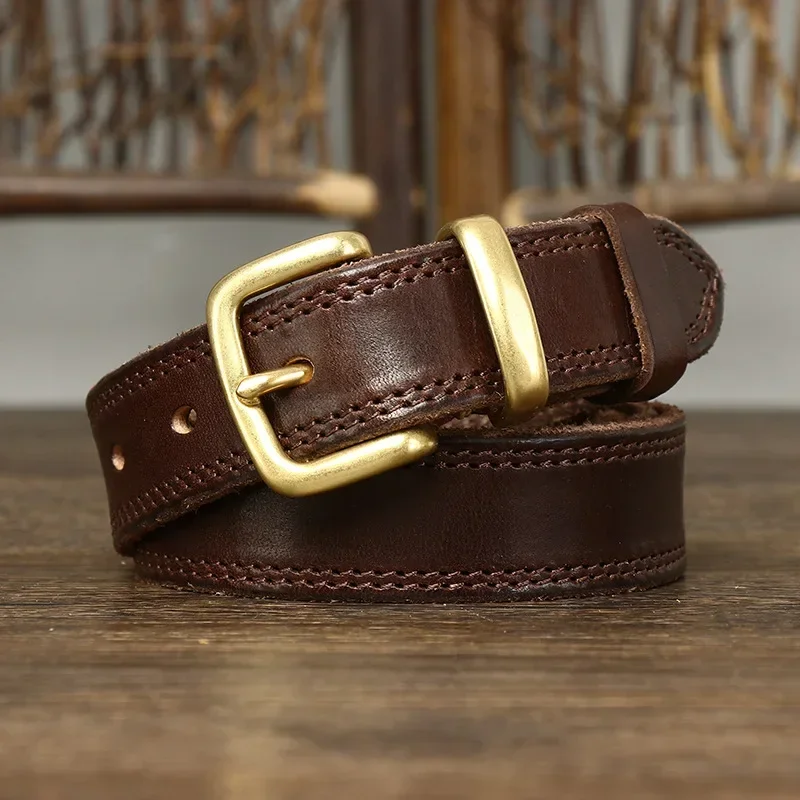 High Quality Women's Leather Belt, Vintage Style, Casual and Trendy