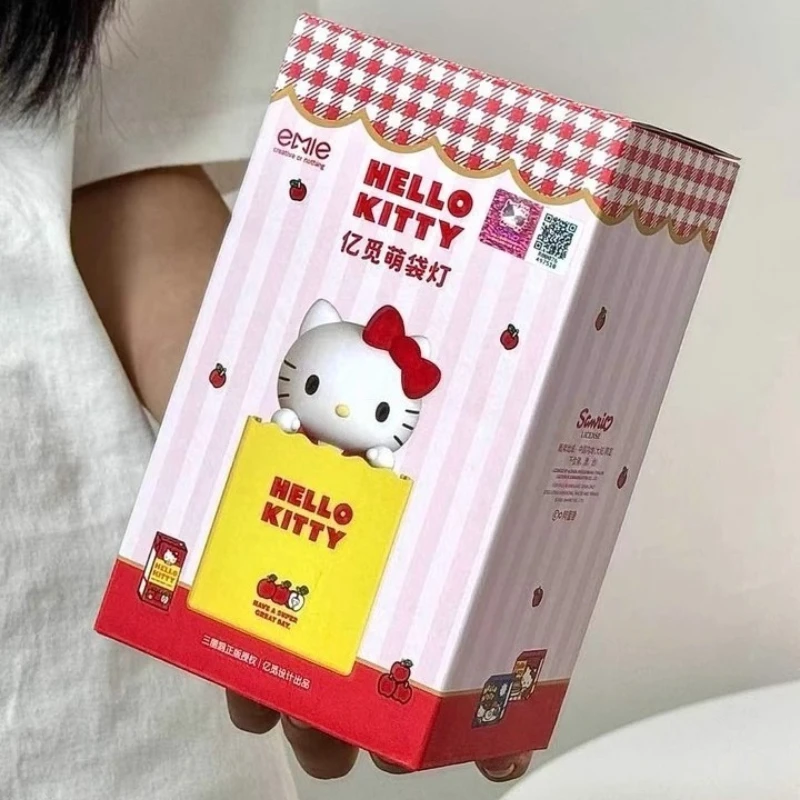 만화 헬로 키티 빛나는 애니메이션 그림 침실 머리맡 분위기 램프 데스크탑 모델 장식 어린이 생일 선물 장난감