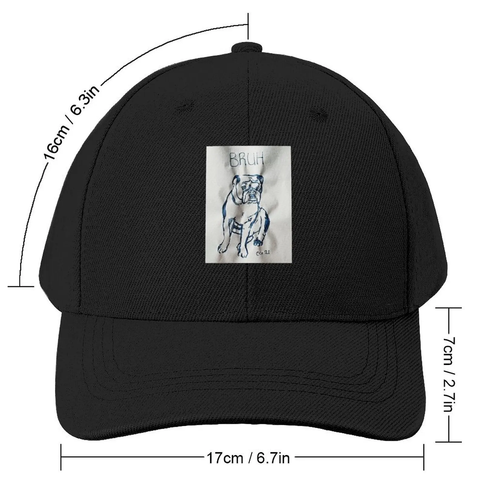 Bruh Bulldog Baseball Cap Sunhat Golf dad hat tea Hat Women Hats Men's