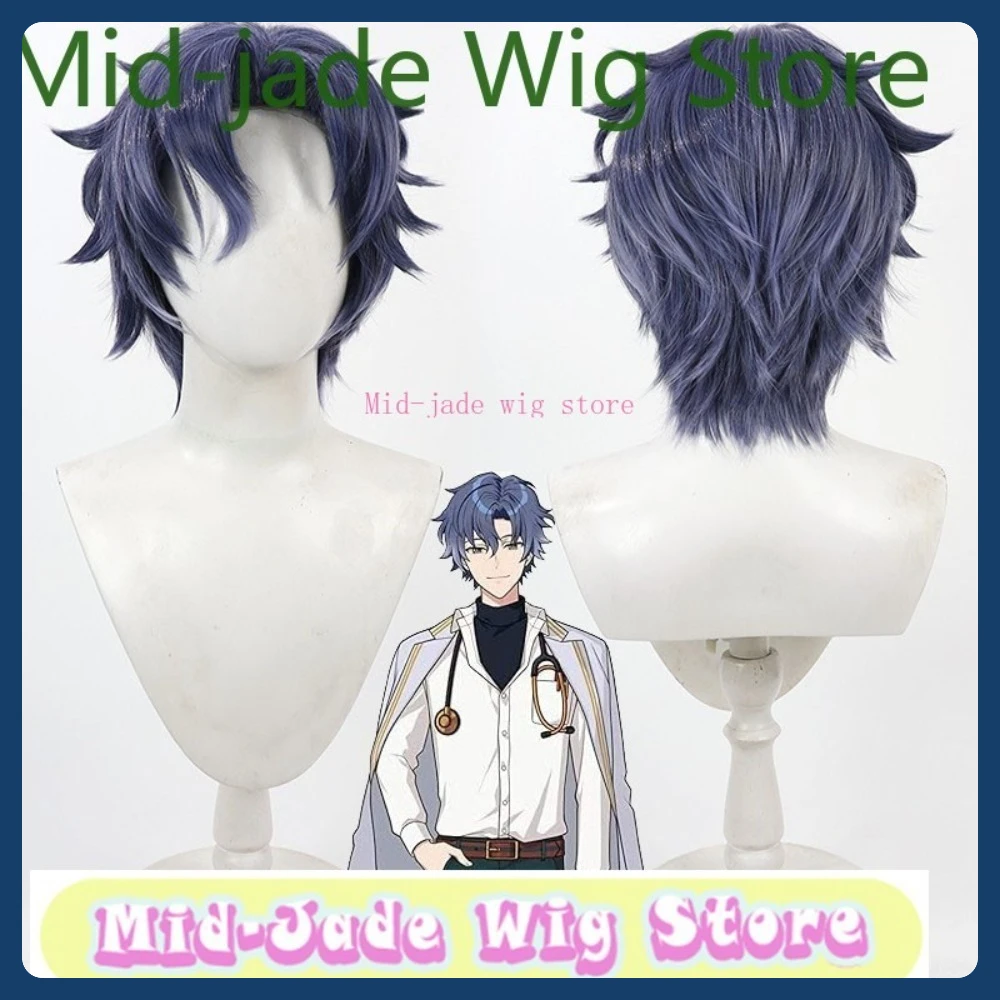 

Mid-jade Wig Store Figaro Cosplay Wig Halloween Anime Game Role Playing Synthetic Hair Clothing Props