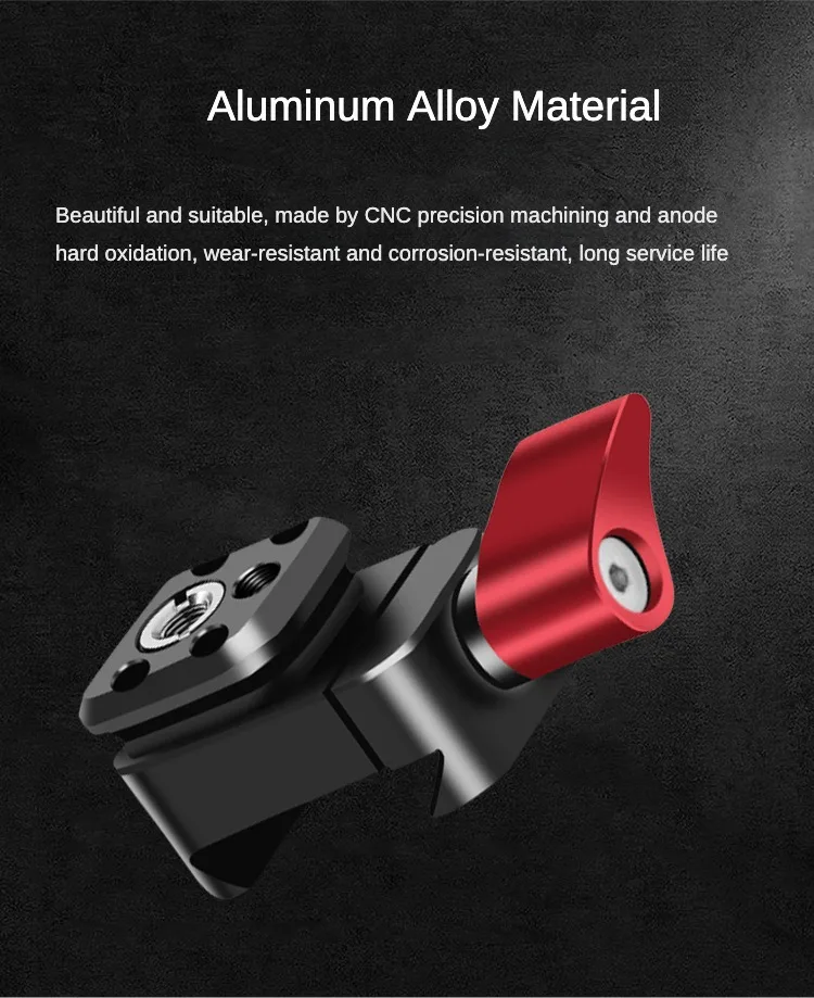 NATO-Schienenklemme, Schnellspanner, NATO-Schloss-Klemme mit 1/4 Zoll 3/8 Montagelöchern für DIY Magic Arm Rig für die Unterstützung des Kaltschuhmonitors – Detail 3