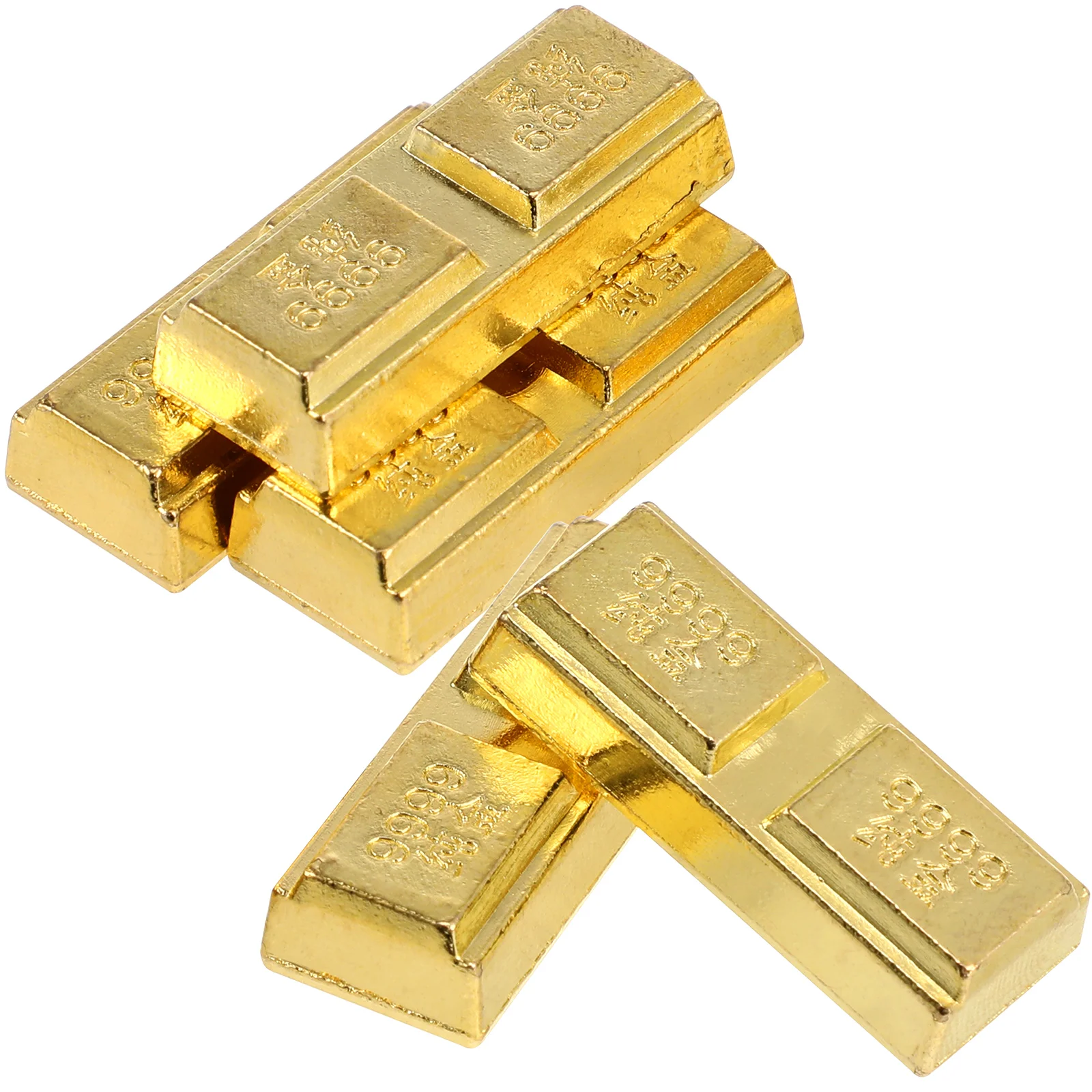 5 ชิ้นอิฐทองเครื่องประดับเทศกาล Prop ปลอมบาร์ตกแต่ง Props เครื่องประดับโต๊ะ Golden