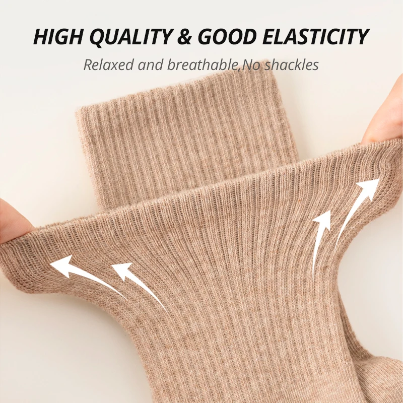 5/6pairs Unisex Casual Plain Color Socks, Fashion Versatile Socks Breathable Comfy Crew Socks Casual Sports Socks For Men Women