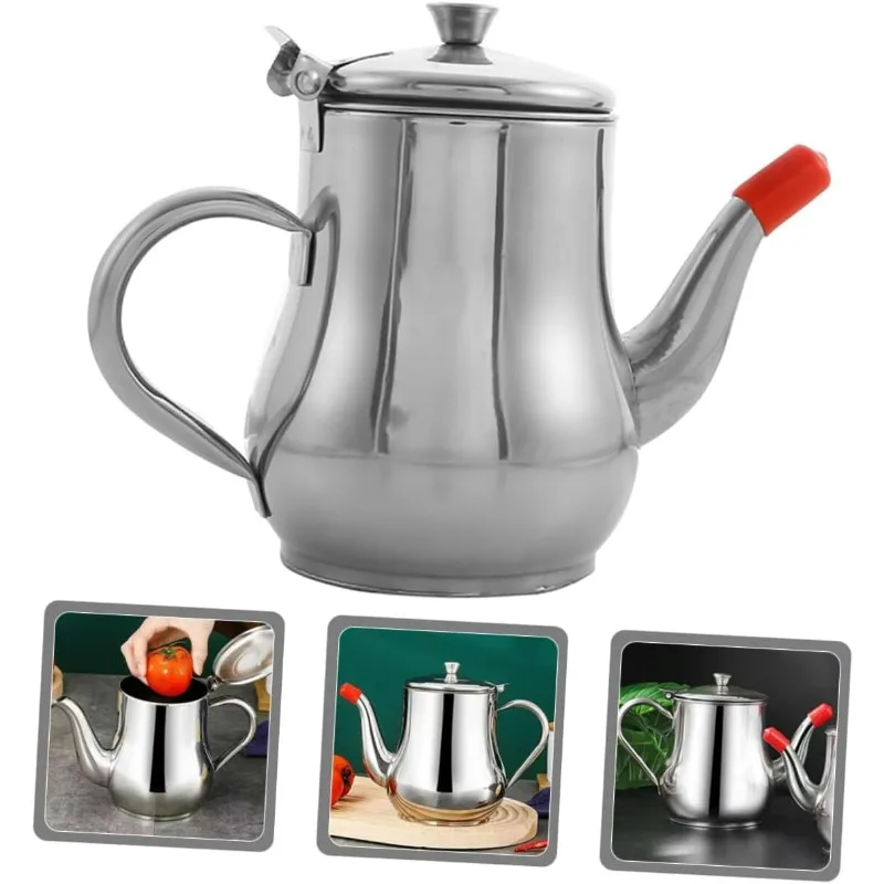 

Stainless Steel Oil Pot Cooking Grease Container Large Grease Container Sauce Dispenser Frying Cooking Oil Filters Filter Cup