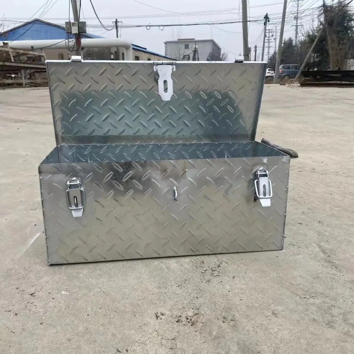 Toolbox Iron box Galvanized anti-rust forklift turnover box Machine repair Anti-skid waterproof thickened multi-functional stora