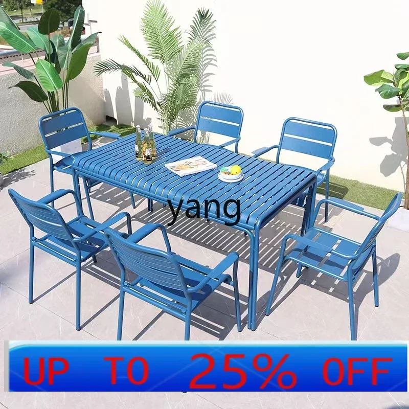 

LH outdoor leisure tables and chairs coffee milk tea shop outside the commercial simple outdoor courtyard outdoor